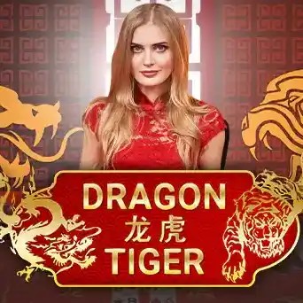 Dragon Tiger online game logo by Evolution on 1redbetargentina.casino