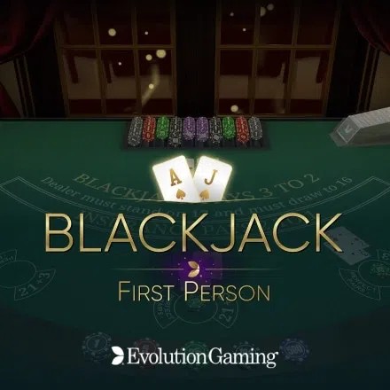 First Person Blackjack logo by Evolution 1Redbet