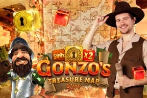 Gonzo's Treasure Map slot icon by Evolution, available at 1Redbet