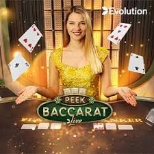 Peek Baccarat logo by Evolution at 1Redbet